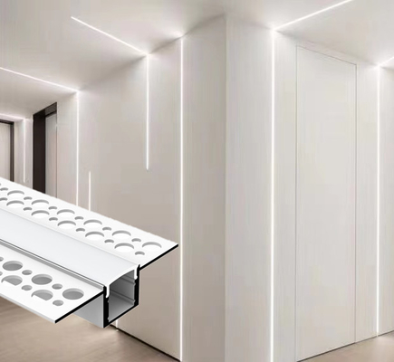 Bon prix Le profil mené en aluminium enfoncé de gypse de plâtre de cloison sèche pour la lumière du plafond LED dépouille la Manche en aluminium en ligne