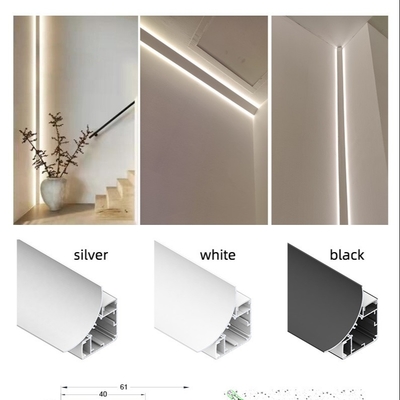L'extrusion faisante le coin T8 a mené le profil en aluminium de bande avec l'abat-jour de couverture de diffuseur de PC
