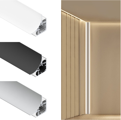 L'angle forment la finition de anodisation de profil en aluminium de bande de LED avec la couverture de PMMA